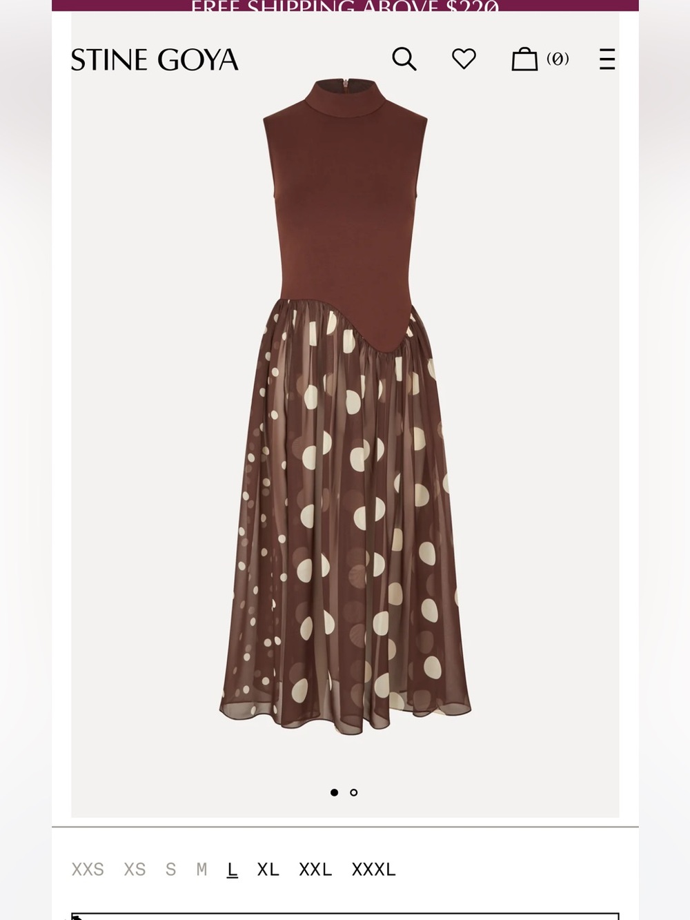 Stine Goya ASYMMETRICAL DRAPED DRESS - ARTIST BLURRY DOTS